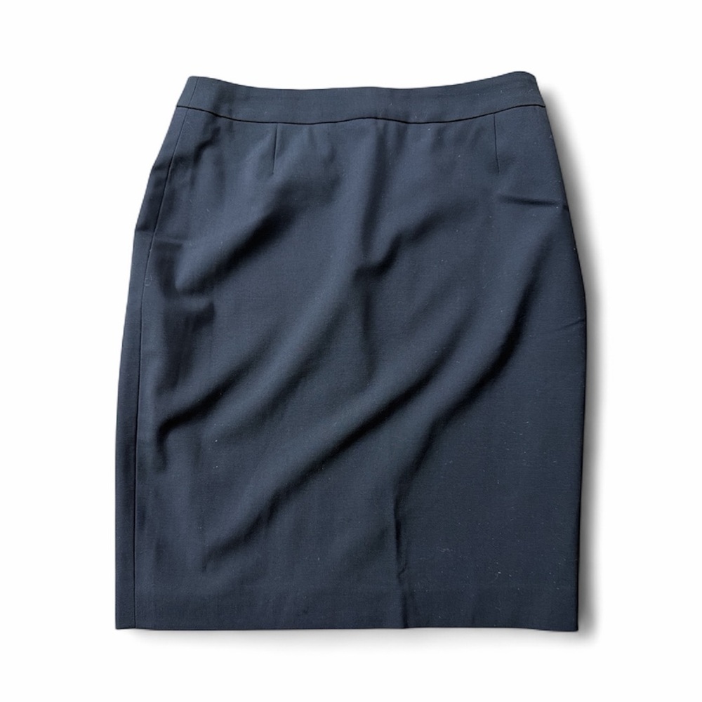 Hugo Boss Slim Fit Virgin Wool Pencil Skirt, Black, 4